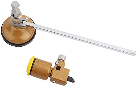EVTSCAN 40cm Zirkel Runder Glaskeramik-Fliesenschneider Glasschneidewerkzeuge mit Saugnapf