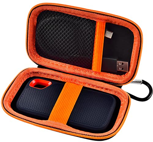 Tasche für SanDisk 1TB 2TB 500GB Extreme Portable SSD, passend für SanDisk PRO Externe Solid State Drive, Festplattenspeicherhalter für SDSSDE61/SDSSDE60/SDSSDE81 (nur Box)(Yellow)