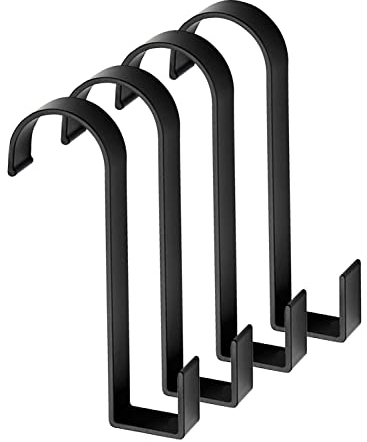 Faittoo Ganchos para radiador de baño, 4 ganchos adhesivos para toallas de aluminio espacial, ganchos toalleros de baño, ganchos adhesivos para toallas (C)