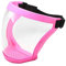VIGAN Security Protection Transparent Full Face Shield Safety Glasses Protective Cover Windproof Anti-Fog Eye Protection Face Mask (Pink+Transparent Lens)