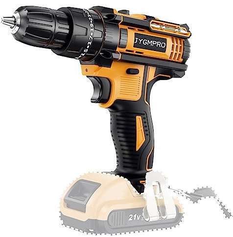 JYGMPRO 21V Akkuschrauber Gehäuse, ohne Akku und Ladegerät, Gelb
