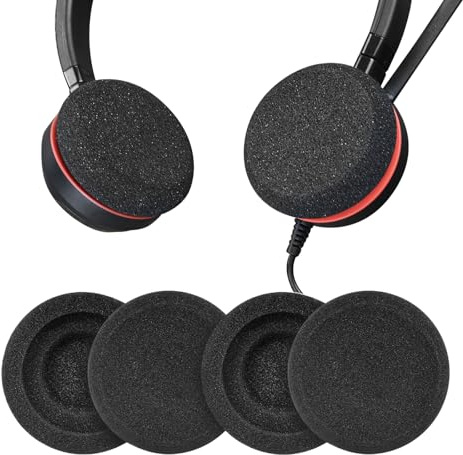 XBERSTAR Cuscinetti Auricolari in Spugna di Ricambio per Cuffie Jabra Evolve 20 20se 30 30II 40 65 65+ (2 Paia di Cuscinetti Auricolari in Spugna)