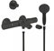 GROHE Start - Dusch- Installationsset (inkl. Brausethermostat, 1500mm Brauseschlauch, Handbrause mit 2 Strahlarten + Bademantelhaken), rund, matte black