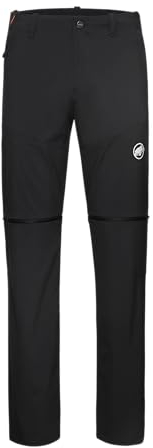 Mammut Outdoor Zip Off Pants Men | Wanderhose für Herren, Funktionshose zum Wandern und Trekking, Outdoorhose, Multifunktionshose, Lang & Kurz, 85% Polyamid, 15% Elasthan | Black, 52