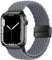 HITZEE Kompatibel mit Apple Watch Armband 49/46/45/44/42/41/40/38mm, Geflochten Band mit Magnetisch Schließe Entworfen für Apple Watch Ultra 2 Serie 10 9 8 7 SE 6 5 4 (38/40/41/42, Grau)