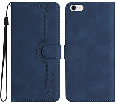 Funda para iPhone SE 2020/SE 2022/7/8/6/6s, Carcasa Libro con Tapa de Cuero Piel con Magnético, Soporte Plegable, Ranuras para Tarjetas, Flip Case Wallet, Antigolpes Cover para Apple iPhone SE /8/7