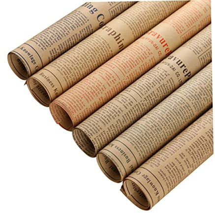 LALAFINA Blumenverpackungspapier Verpackungspapier Geschenkpapier Vintage-verpackung Zum Verpacken Von Geschenken 50 Blatt Für Projekte Zufälliger Stil