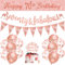 Womens 70th Birthday Decorations Rose Gold 70th Rose Gold Birthday Decorations Women Happy by RichMoho