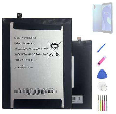 HIGHAKKU Ersatzakku Batterie 386786 TPJ18K07P kompatibel mit Wiko Y80 / View 3 Pro with Tools