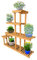 Coemo Blumenregal Lena - 5 Etagen Holz Pflanzenständer für Innen- und Außennutzung - platzsparendes Pflanzenregal - LxBxH ca. 102x25x95 cm