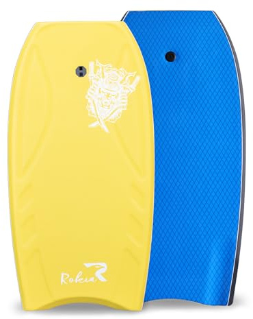 Rokia R Bodyboard 42 Inch Premium EPP Core Body Board for Beach with Durable XPE Cover Reinforced Reticular Structure Board Great Surfing for Teens and Adult Include Leash