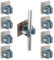 Littlegaofeithing 8 pz Gancio per scopa da parete, senza forcella, porta scope, per bagno, cucina, ufficio, giardino, garage, (grigio)