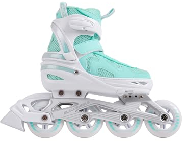 BLACKWHEELS Flex Pro Inline Skates – Verstellbare Inliner mit Aluminium-Schiene, ABEC-7 Kugellagern und Dreifach-Verschluss für Geschwindigkeit und Stabilität – Für Damen, Herren und Kinder