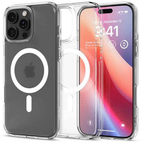 Spigen Funda para iPhone 16 Pro MAX, Ultra Hybrid MagFit Compatible con MagSafe - Transparente Translúcido