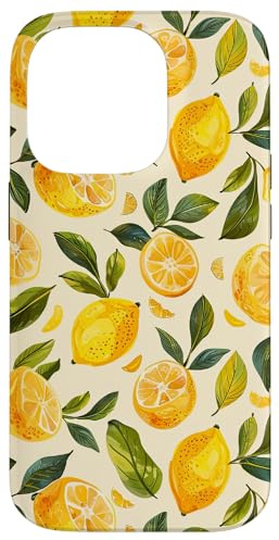 Hülle für iPhone 14 Pro Aquarell Zitrone Sommer Limonade Zitrusfrucht