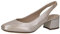 CAPRICE Damen Slingpumps aus Leder mit Lack, Beige (Taupe Metallic), 41 EU