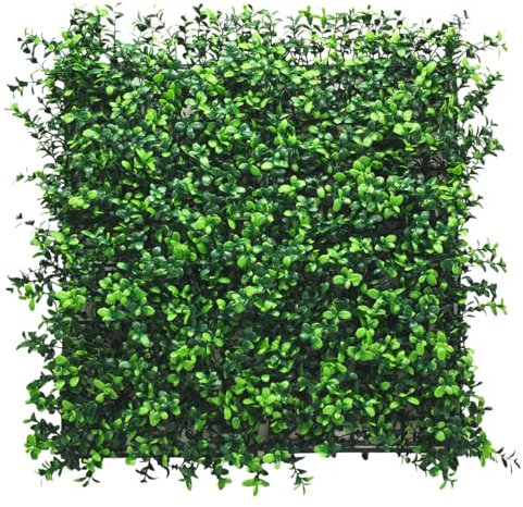 Artificial Plant Flower Living Wall Panels Realistic Indoor/Outdoor Garden 100cm x 100cm Home, Office, Cafe, Shop, Salon, Wedding (Boxwood)