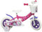 Kinderfahrrad 10 Zoll (25,4 cm) für Mädchen, Minnie/Disney mit 1 Bremse vorne, Korb, Schutzblech, Kurbelstange, Rollen & 2 abnehmbaren Stützrädern
