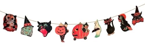 Halloween Wimpelkette Banner - Vintage Indoor Wimpelkette Halloween Banner | Halloween Girlande Banner Wimpelkette für Halloween Partys, Halloween Events