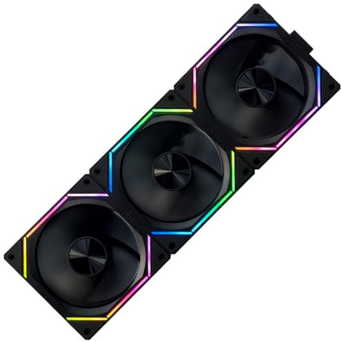 HECCOOLING UNI Fan 120mm ARGB PWM Case Fans, 3 Pack, 4.72 Inches, Desktop, Server, Workstation Compatible