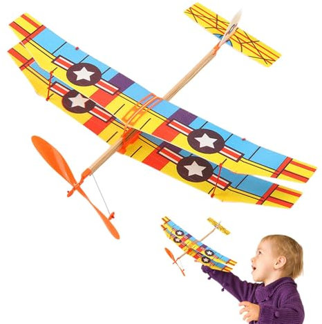 Rubber Band Powered Airplane Kit - 16.93 Inch Rubber Band Airplane, Glider Plane, Educational Toy for DIY Enthusiasts, Teenagers & Adults