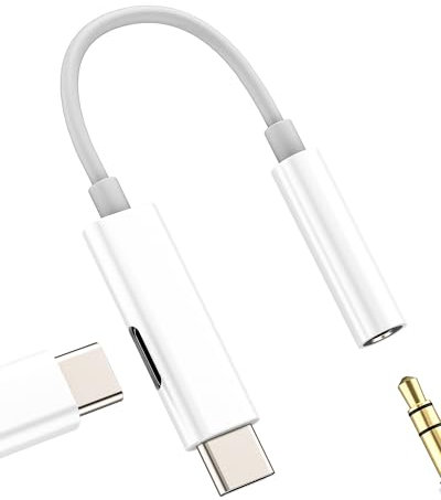 Adaptateur Jack USB C Vers 3.5mm écouteur(2 en 1)AUX Audio Câble Pour IPhone 16 15 Pro Type C Chargeur Connecteur Double Prise Pour Apple Casque Adapter Pour IPad Ecouteurs Voiture AUXiliaire Splitter