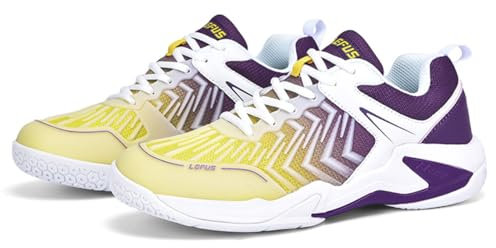omcam Scarpe da Ginnastica da Pallavolo da Badminton da Uomo Scarpe Sportive da Tennis da Passeggio Scarpe da Ginnastica da Allenamento Casual All'aperto,Viola,41 EU