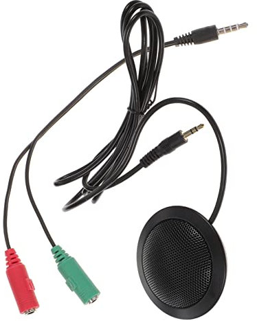 Holibanna Omnidirektionales Kondensatormikrofon Für Pc Aufnahme Für Konferenzen Gaming Und Podcasts Inklusive Und Adapter Tragbar Und Leicht Klare Klangqualität Ohne Echo