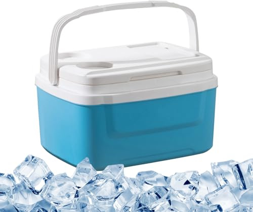 Kühlbox Camping – Große Camping Food Isolate Camping Box cool | Autokrönchen | Eisbox 8l bis 8l | Auslaufsicherer Kühlschrank mit Griff Eistruhe
