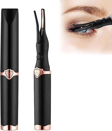 Beheizbare Wimpernzange, Elektrische Wimpernzange mit 3 Temperaturmodi, 2 in 1 Wimpernformer für alle Wimpern, Schneller, Lang Anhaltender Schwung