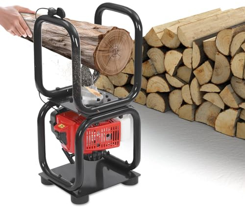 48F Air-Cooled Gasoline Log Splitter, 6-Ton Kindling Splitter for Firewood, Home & Garden Wood Chopping Machine, Petrol Powered Log Splitter for Domestic Use