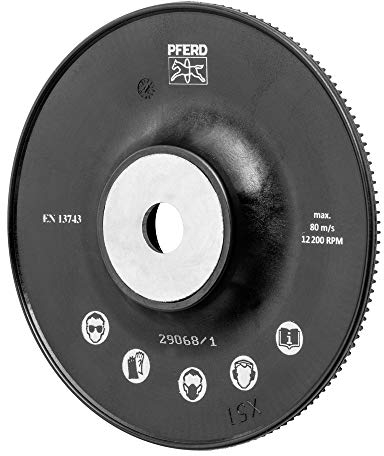 PFERD Hochleistungs-Stützteller mit Spannmutter | Ø125mm H-GT M14 | 44890090 – für Winkelschleifer 125