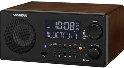 Sangean WR-22 - Reloj Digital con Radio (Reloj, LCD, Digital, Am, FM, 87,5-108 MHz, 520-1710 kHz)