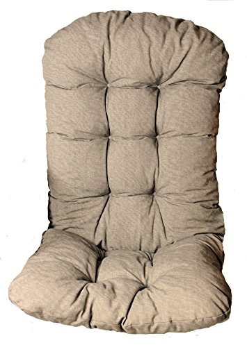 Rattani Polster für Schaukelstuhl, Ersatzpolster Schaukelstuhl/Drehsessel L 135 cm, Uni dunkel grau - Made in EU