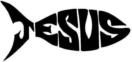 NetSpares Plott Aufkleber Jesus Special Fisch Ichthys Sticker Tuning Autoaufkleber