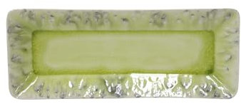 Costa Nova, Madeira Kollektion, Steinzeug Geschirr, Tablett, rechteckig, Zitrone (grün), 27 cm