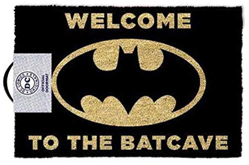 DC Originals Doormat Welcome To The Batcave Black