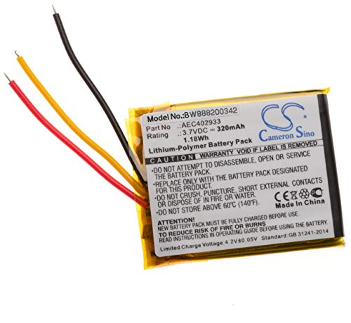 vhbw Akku Ersatz für AKG AEC402933 für Wireless Headset Kopfhörer (320 mAh, 3,7 V, Li-Polymer)