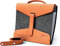 YaKa A4 Universal Ordnerhalter, Orange, für Schule, Büro oder Künstler, organisches Leicht-PVC-Portfolio, Organizer mit Riemen und Griff - Passt für 40-80mm dicke A4-Hefte