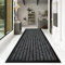 Hafaa Door Mat Indoor & Outdoor Grey 80x300 cm Non Slip Washable Doormat Dirt Trapper Water Absorbent Rubber Mat Heavy Duty Floor Mats