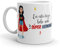 Kembilove Taza la mejor Hermana del mundo – Mensaje En esta Taza Bebe una Super Hermana – Regalo hermana original – Regalos originales para cuñados – Tazas Originales