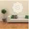 Wandaufkleber Weiß Wanddekoration Elegante Große Bunte Aufkleber Mandala Blume Schlafzimmer Wandtattoo Kunst Aufkleber Wandhaupt Vinyl Familie Malen 42X42Cm