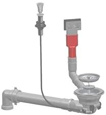 Bonde automatique d'évier diamètre 90 mm, vidage automatique avec tubulure, spécial gain de place
