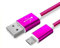 Pack de 3 Cables Metal Nylon Micro USB pour XIAOMI Redmi 9C Smartphone Android Chargeur Connecteur (Rose Bonbon)