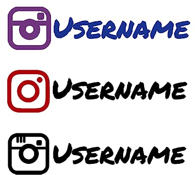 Instagram Aufkleber Insta User Wunschname Vinyl Auto Sticker personalisiert