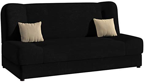 Mirjan24 Schlafsofa Jonas Style, Sofa mit Bettkasten und Schlaffunktion, Bettsofa, Schlafcouch, Microfaser, Couch vom Hersteller, Wohnlandschaft (Alova 04 + Alova 04 + Alova 71)