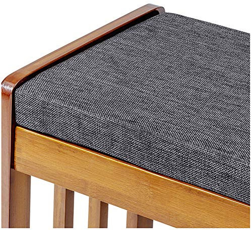 Sitzpolster aus Holz, mit Schaumstoff gepolstert, 5 cm dick, rutschfest, Gartenschaukel-Auflage mit Reißverschluss und Bändern, für drinnen und draußen