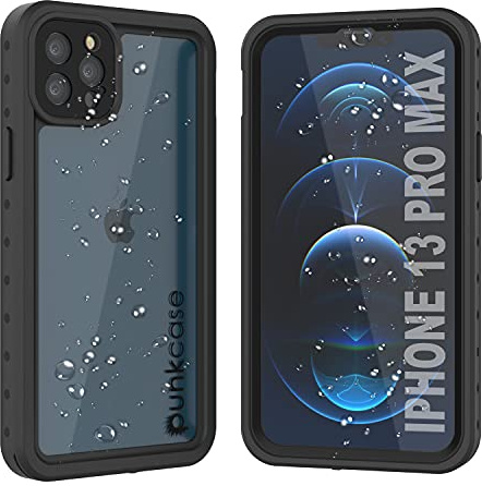 Punkcase StudStar-Serie, wasserdichte Schutzhülle für iPhone 13 Pro Max, schlanke Passform, IP68-zertifiziert, stoßfest, schmutzabweisend, 360° Rundumschutz für iPhone 13 Pro Max (6,7 Zoll), klar