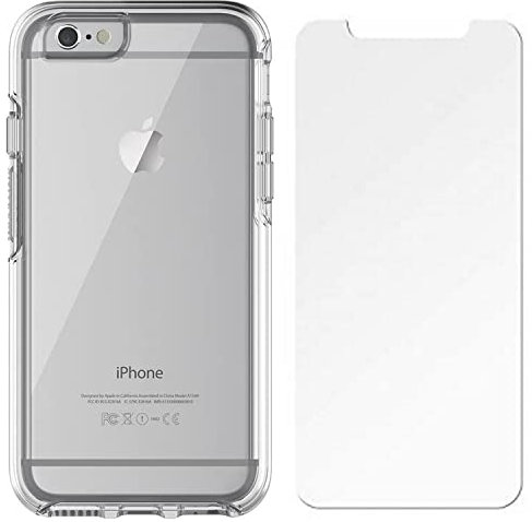 OtterBox Symmetry Series Slim Case for iPhone 6s & iPhone 6 (NOT Plus) with Screen Protector - Non-Retail Packaging - Clear Crystal