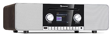 Auna Connect CD MKII Radio Internet, Lecteur CD HiFi, Lecteur mltimédia, Lecteur CD BT, MP3, Dab+, Spotify Connect Radio, récepteur CD, Bois